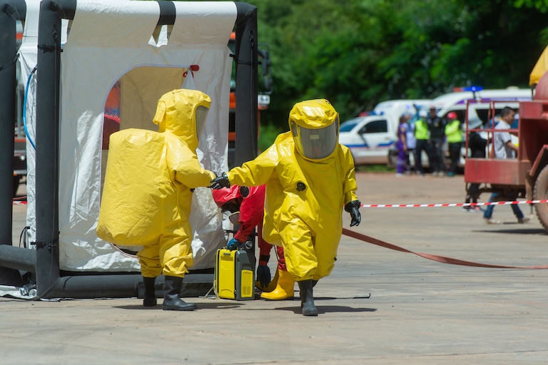 Truck accident hazmat